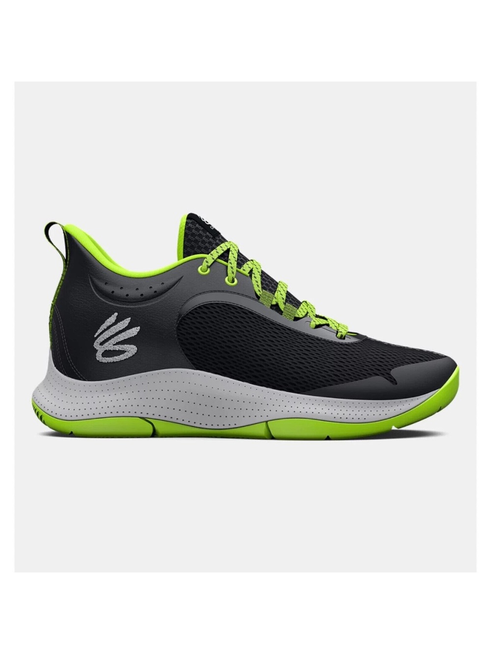 Under Armour 3Z6 Steph Curry Basketball Shoes Black/Green Men's Size 10.5
